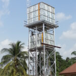 Pressed steel tank and tower